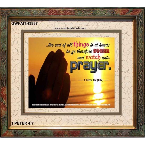 WATCH AND PRAY   Christian Wall Art Poster   (GWFAITH3887)   