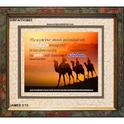 WISDOM   Christian Artwork Frame   (GWFAITH3903)   "18x16"