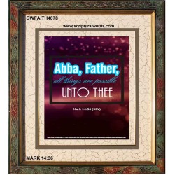 ABBA FATHER   Framed Children Room Wall Decoration   (GWFAITH4078)   