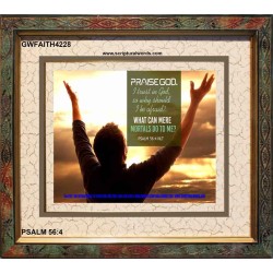 TRUST IN GOD   Framed Bible Verse   (GWFAITH4228)   "18x16"