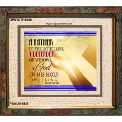 A FATHER TO THE FATHERLESS   Christian Quote Framed   (GWFAITH4248)   "18x16"