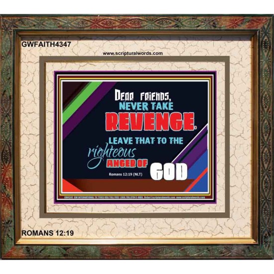 VENGEANCE BELONGS TO GOD   Frame Scriptures Dcor   (GWFAITH4347)   