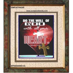 ALL YOUR HEART   Encouraging Bible Verses Framed   (GWFAITH4355)   