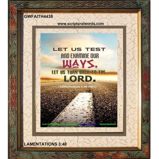 TURN BACK TO THE LORD   Christian Artwork   (GWFAITH4438)   