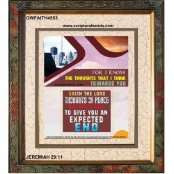 THE THOUGHTS THAT I THINK   Scripture Art Acrylic Glass Frame   (GWFAITH4553)   