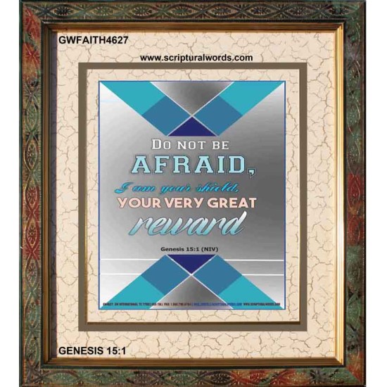 VERY GREAT REWARD   Encouraging Bible Verses Framed   (GWFAITH4627)   