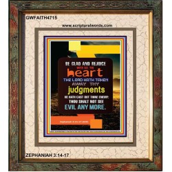 WITH ALL THE HEART   Scripture Art Prints   (GWFAITH4715)   "16x18"