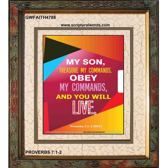YOU WILL LIVE   Bible Verses Frame for Home   (GWFAITH4788)   