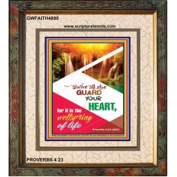 WELLSPRING OF LIFE   Christian Artwork Frame   (GWFAITH4890)   "16x18"