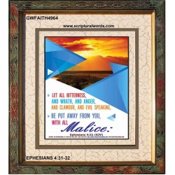 ALL BITTERNESS   Inspirational Bible Verse Framed   (GWFAITH4964)   