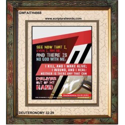 THERE IS NO GOD WITH ME   Bible Verses Frame for Home Online   (GWFAITH4988)   