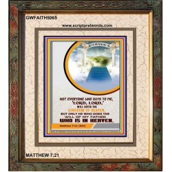 THE WILL OF MY FATHER    Bible Scriptures on Love frame   (GWFAITH5065)   
