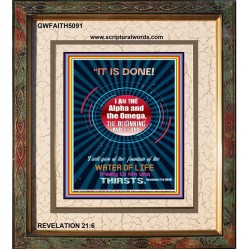 WATER OF LIFE   Scriptural Portrait Acrylic Glass Frame   (GWFAITH5091)   "16x18"