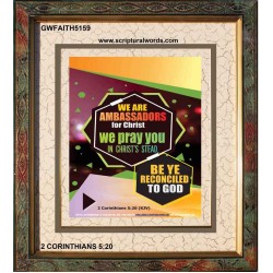 AMBASSADORS FOR CHRIST   Bible Verse Frame for Home   (GWFAITH5159)   