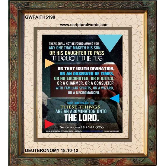 ABOMINATION UNTO THE LORD   Scriptures Wall Art   (GWFAITH5190)   