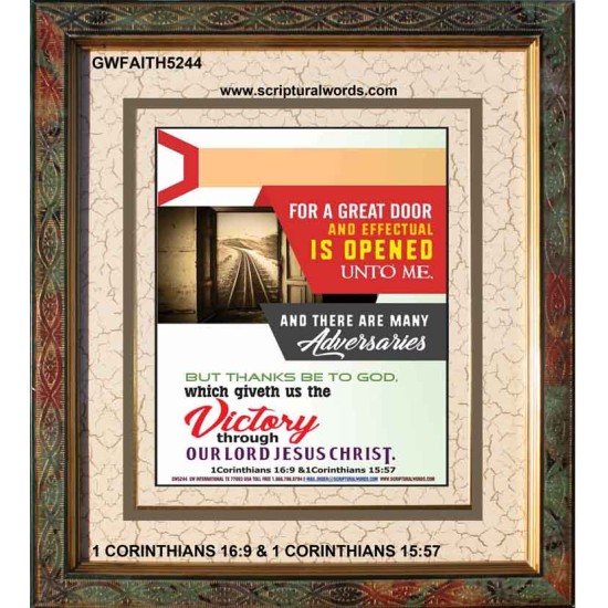A GREAT DOOR AND EFFECTUAL   Christian Wall Art Poster   (GWFAITH5244)   