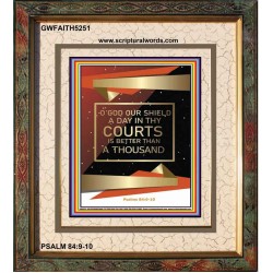 A DAY IN THY COURTS    Bible Scriptures on Forgiveness Frame   (GWFAITH5251)   "16x18"