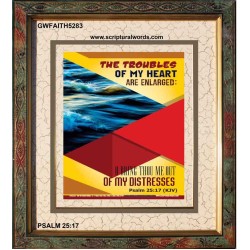THE TROUBLES OF MY HEART   Scripture Art Prints   (GWFAITH5283)   