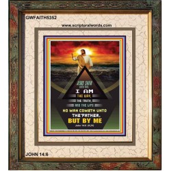 THE WAY THE TRUTH AND THE LIFE   Inspirational Wall Art Wooden Frame   (GWFAITH5352)   