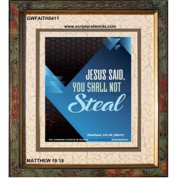 YOU SHALL NOT STEAL   Bible Verses Framed for Home Online   (GWFAITH5411)   