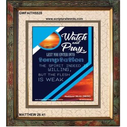 WATCH AND PRAY   Contemporary Christian Poster   (GWFAITH5528)   "16x18"