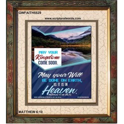 YOUR WILL BE DONE ON EARTH   Contemporary Christian Wall Art Frame   (GWFAITH5529)   