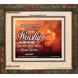 WORSHIP   Home Decor Art   (GWFAITH6377)   "18x16"