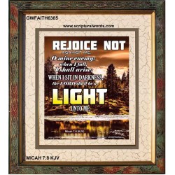 A LIGHT   Scripture Art Acrylic Glass Frame   (GWFAITH6385)   "16x18"