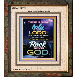 ANY ROCK LIKE OUR GOD   Bible Verse Framed for Home   (GWFAITH6416)   