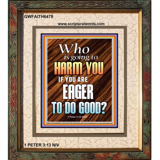 WHO IS GOING TO HARM YOU   Frame Bible Verse   (GWFAITH6478)   