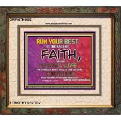 WIN ETERNAL LIFE   Inspiration office art and wall dcor   (GWFAITH6602)   "18x16"