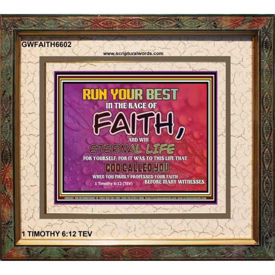 WIN ETERNAL LIFE   Inspiration office art and wall dcor   (GWFAITH6602)   