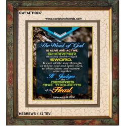 THE WORD OF GOD   Inspirational Wall Art Wooden Frame   (GWFAITH6637)   