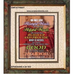 WATCH YOUR WORDS   Bible Scriptures on Love Acrylic Glass Frame   (GWFAITH6651)   "16x18"