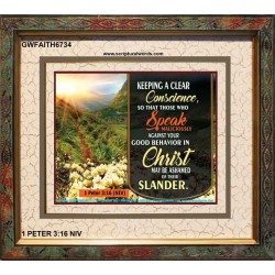 A CLEAR CONSCIENCE   Scripture Frame Signs   (GWFAITH6734)   