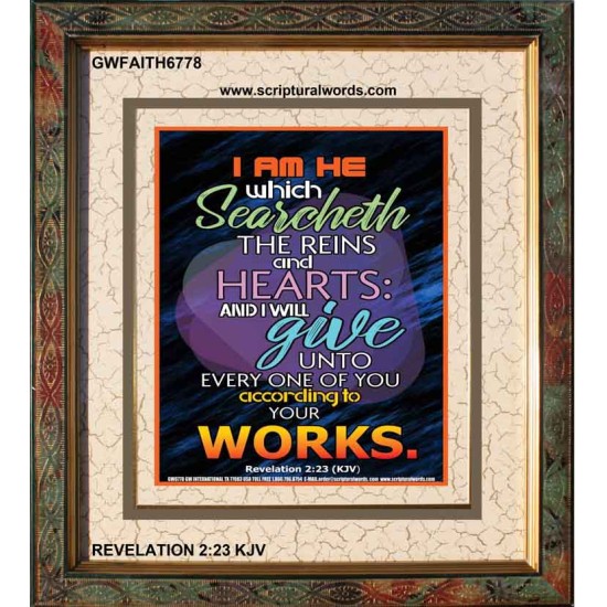 ACCORDING TO YOUR WORKS   Frame Bible Verse   (GWFAITH6778)   