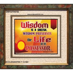 WISDOM   Framed Bible Verse   (GWFAITH6782)   