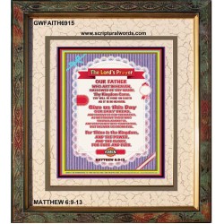 THE LORDS PRAYER   Bible Scriptures on Forgiveness Acrylic Glass Frame   (GWFAITH6915)   "16x18"
