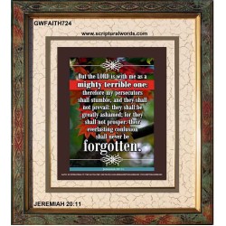 A MIGHTY TERRIBLE ONE   Bible Verse Frame for Home Online   (GWFAITH724)   "16x18"