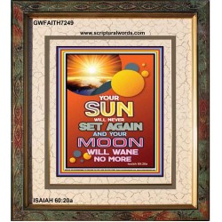 YOUR SUN WILL NEVER SET   Frame Bible Verse Online   (GWFAITH7249)   "16x18"