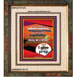 ALL THINE ADVERSARIES   Bible Verses to Encourage  frame   (GWFAITH7325)   