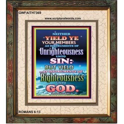 UNRIGHTEOUSNESS   Contemporary Christian Paintings Acrylic Glass frame   (GWFAITH7369)   "16x18"