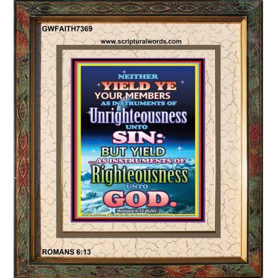 UNRIGHTEOUSNESS   Contemporary Christian Paintings Acrylic Glass frame   (GWFAITH7369)   