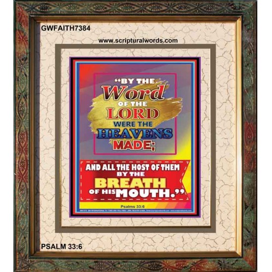 WORD OF THE LORD   Framed Hallway Wall Decoration   (GWFAITH7384)   