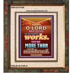 YOUR WONDERFUL WORKS   Scriptural Wall Art   (GWFAITH7458)   "16x18"