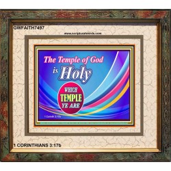 YE ARE GODS TEMPLE   Frame Bible Verse Art    (GWFAITH7497)   