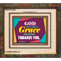 ABOUNDING GRACE   Printable Bible Verse to Framed   (GWFAITH7591)   "18x16"