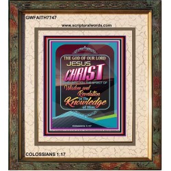 WISDOM AND REVELATION   Bible Verse Framed for Home Online   (GWFAITH7747)   "16x18"
