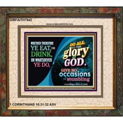 ALL THE GLORY OF GOD   Framed Scripture Art   (GWFAITH7842)   