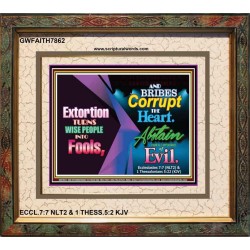 ABSTAIN FROM ALL APPEARANCE OF EVIL Bible Verses to Encourage  frame   (GWFAITH7862)   "18x16"